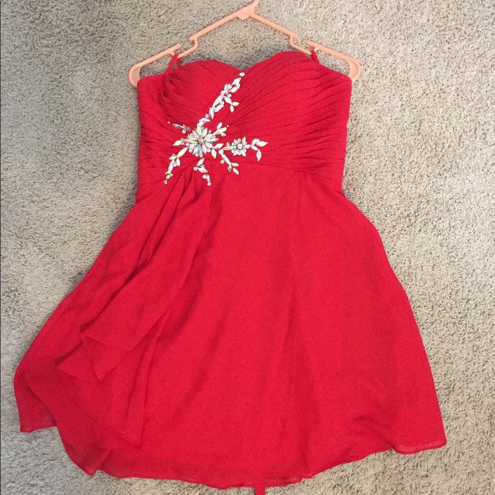 Red formal dress